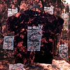 Tie-dye t-shirt with 'Shai-Hulud' design on a textured background